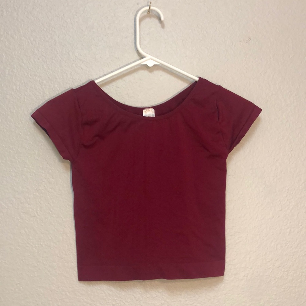 Burgundy Crop Top